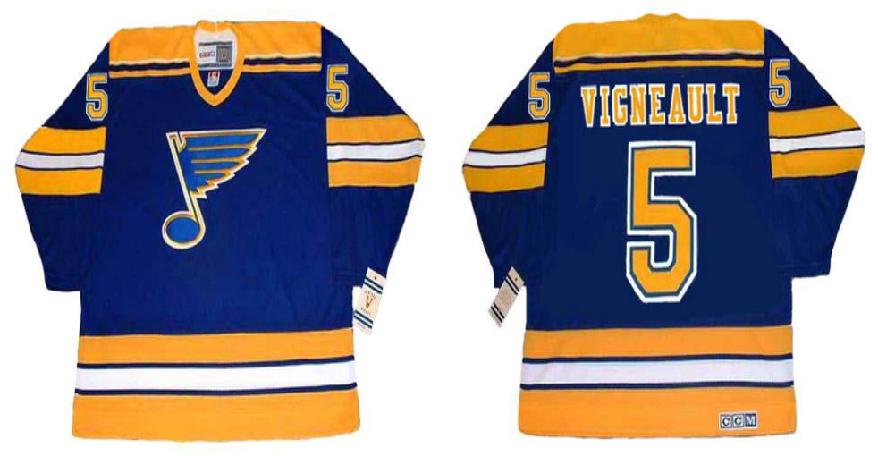 2019 Men St.Louis Blues #5 Vigneault blue CCM NHL jerseys->st.louis blues->NHL Jersey